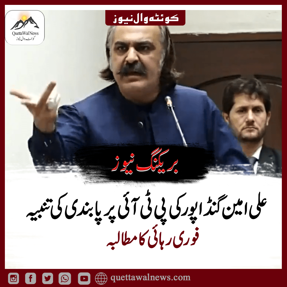 پی ٹی آئی پر پابندی کی باتیں: گنڈاپور کا جواب